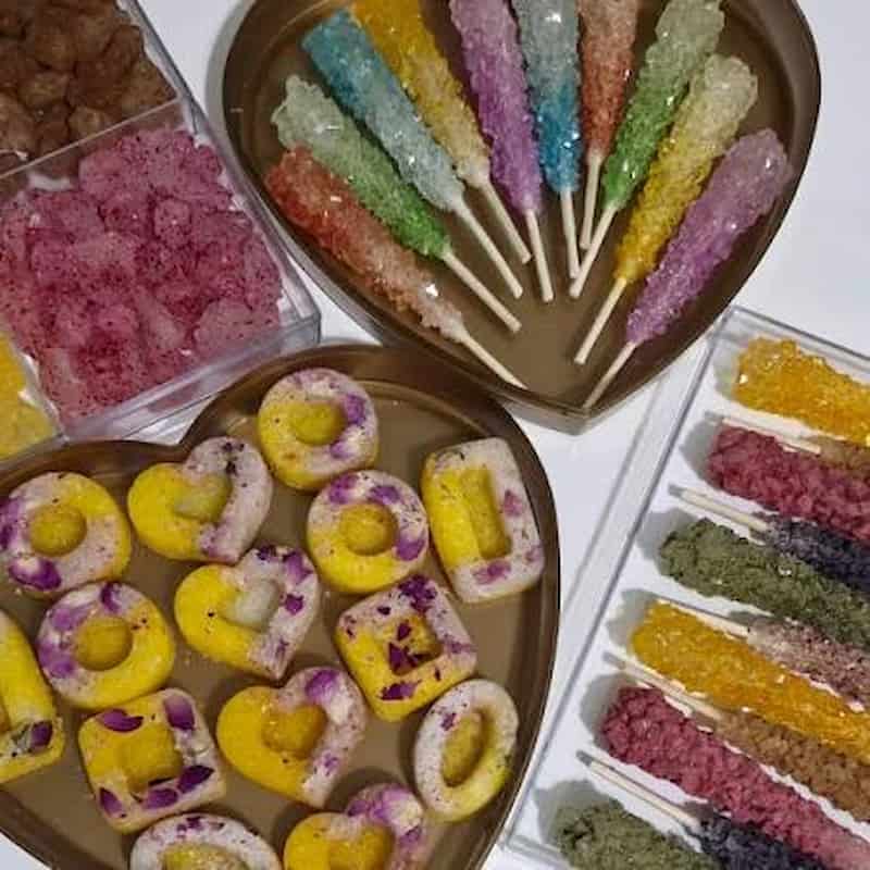 تصویر 2 از نبات تزئینی رنگی مناسب هدیه، پذیرایی و دکور نوشیدنی